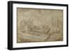 A Dredger on a Canal-Roelandt Jacobsz. Savery-Framed Giclee Print