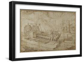 A Dredger on a Canal-Roelandt Jacobsz. Savery-Framed Giclee Print