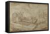 A Dredger on a Canal-Roelandt Jacobsz. Savery-Framed Stretched Canvas