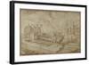 A Dredger on a Canal-Roelandt Jacobsz. Savery-Framed Giclee Print