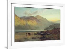 A Drink before Sunset (Stronachlacher)-Alfred De Breanski-Framed Giclee Print