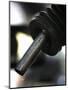 A Drip of Gas Falls from Nozzle at a Gasoline Station-null-Mounted Premium Photographic Print