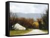 A Drive Through Fall-Miguel Dominguez-Framed Stretched Canvas