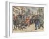 A Driver Stopped by the Police for Speeding as They Travel Through a Village-null-Framed Giclee Print