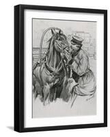 A Droshky Driver Kissing His Horse Good-Morning-Frederic De Haenen-Framed Giclee Print