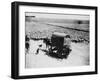 A Drover Travels with His Covered Wagon and Sheep on the Geelong-Baachus Marsh Road-null-Framed Premium Photographic Print