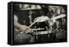 A Drummer on the Rock Concert-Kuzma-Framed Stretched Canvas