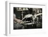 A Drummer on the Rock Concert-Kuzma-Framed Premium Photographic Print