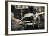 A Drummer on the Rock Concert-Kuzma-Framed Photographic Print