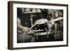 A Drummer on the Rock Concert-Kuzma-Framed Photographic Print