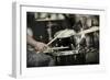 A Drummer on the Rock Concert-Kuzma-Framed Photographic Print