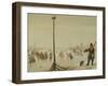 A Duck Hunter and His Dog in a Winter Landscape (Panel)-Hendrik Avercamp-Framed Giclee Print