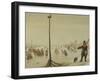 A Duck Hunter and His Dog in a Winter Landscape (Panel)-Hendrik Avercamp-Framed Giclee Print