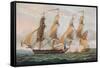 'A Duel Between 'Brigs', c1817-Thomas Whitcombe-Framed Stretched Canvas