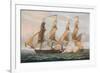 'A Duel Between 'Brigs', c1817-Thomas Whitcombe-Framed Giclee Print