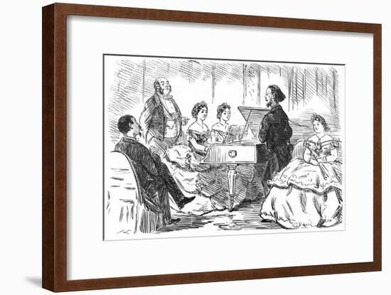 A Duet under Difficulties, 1863-null-Framed Art Print