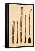 A Dulcian, an Oboe, a Bassoon, an Oboe da Caccia and a Basset Horn, from 'Musical Instruments'-Alfred James Hipkins-Framed Stretched Canvas