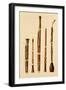 A Dulcian, an Oboe, a Bassoon, an Oboe da Caccia and a Basset Horn, from 'Musical Instruments'-Alfred James Hipkins-Framed Premium Giclee Print