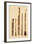 A Dulcian, an Oboe, a Bassoon, an Oboe da Caccia and a Basset Horn, from 'Musical Instruments'-Alfred James Hipkins-Framed Giclee Print