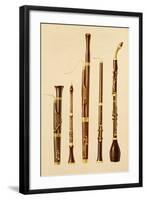 A Dulcian, an Oboe, a Bassoon, an Oboe da Caccia and a Basset Horn, from 'Musical Instruments'-Alfred James Hipkins-Framed Giclee Print