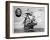 A Duplicate of One of Christopher Columbus' Sailing Ships, 1922-null-Framed Giclee Print