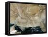 A Dust Storm Stretching from the Coast of Pakistan to the Strait of Hormuz-null-Framed Stretched Canvas