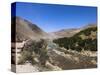 A Dusty Road Alongside the Hari Rud River, Between Jam and Chist-I-Sharif, Afghanistan-Jane Sweeney-Stretched Canvas