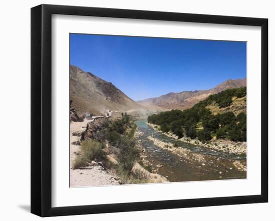 A Dusty Road Alongside the Hari Rud River, Between Jam and Chist-I-Sharif, Afghanistan-Jane Sweeney-Framed Photographic Print