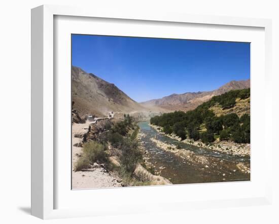 A Dusty Road Alongside the Hari Rud River, Between Jam and Chist-I-Sharif, Afghanistan-Jane Sweeney-Framed Photographic Print