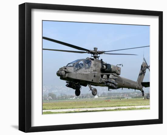 A Dutch AH-64 Apache Deployed to Frosinone Air Base, Italy for Training-Stocktrek Images-Framed Premium Photographic Print