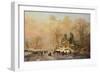 A Dutch Canal Scene, 1859-Joseph Bail-Framed Giclee Print