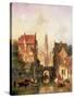 A Dutch Canal Scene, 1866-Charles-Henri-Joseph Leickert-Stretched Canvas