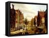 A Dutch Canal-Willem Koekkoek-Framed Stretched Canvas