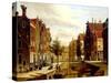 A Dutch Canal-Willem Koekkoek-Stretched Canvas