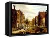 A Dutch Canal-Willem Koekkoek-Framed Stretched Canvas