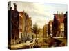 A Dutch Canal-Willem Koekkoek-Stretched Canvas