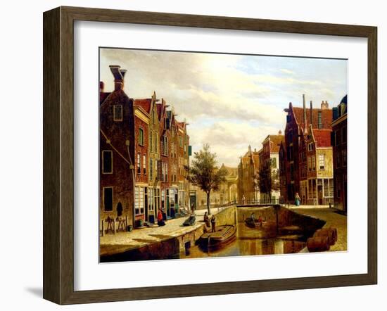 A Dutch Canal-Willem Koekkoek-Framed Giclee Print