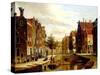 A Dutch Canal-Willem Koekkoek-Stretched Canvas