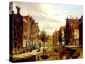 A Dutch Canal-Willem Koekkoek-Stretched Canvas