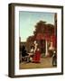 A Dutch Courtyard, 1658-1660-Pieter de Hooch-Framed Giclee Print