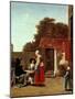 A Dutch Courtyard, 1658-1660-Pieter de Hooch-Mounted Giclee Print