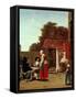 A Dutch Courtyard, 1658-1660-Pieter de Hooch-Framed Stretched Canvas