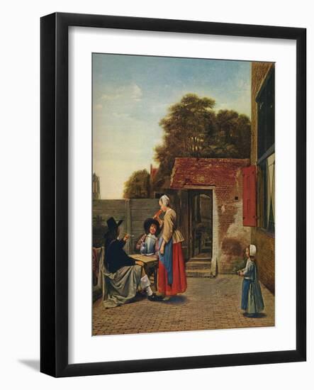 'A Dutch Courtyard', 1658-1660-Pieter De Hooch-Framed Giclee Print