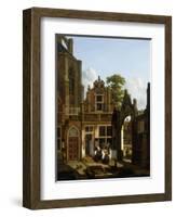 A Dutch Courtyard, 1822-Jan Hendrik Verheyen-Framed Giclee Print