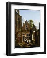 A Dutch Courtyard, 1822-Jan Hendrik Verheyen-Framed Giclee Print