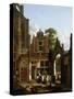 A Dutch Courtyard, 1822-Jan Hendrik Verheyen-Stretched Canvas