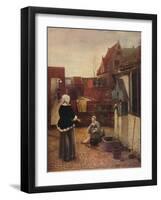 'A Dutch Courtyard', c1658, (1911)-Pieter De Hooch-Framed Giclee Print