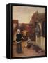 'A Dutch Courtyard', c1658, (1911)-Pieter De Hooch-Framed Stretched Canvas