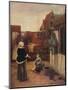 'A Dutch Courtyard', c1658, (1911)-Pieter De Hooch-Mounted Giclee Print