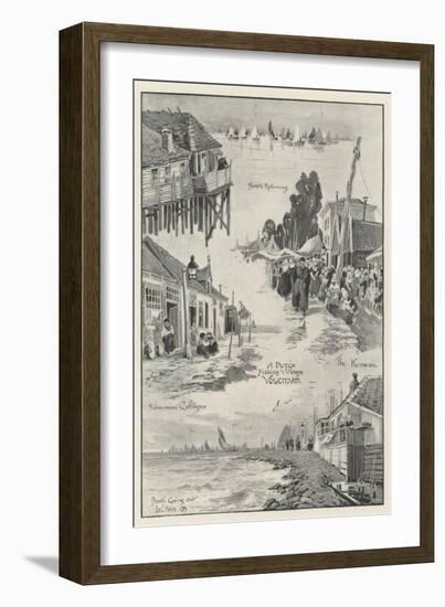 A Dutch Fishing Village Volendam-George Charles Haite-Framed Giclee Print